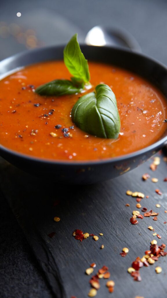 Tomato And Basil Soup In Soup Maker