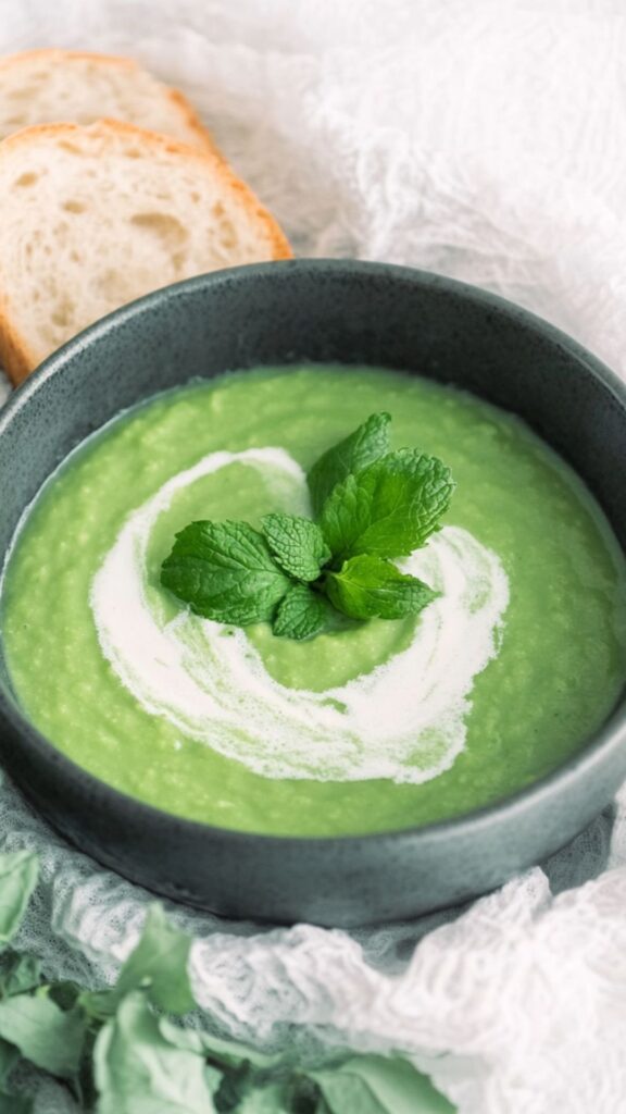 Pea And Mint Soup In A Soup Maker